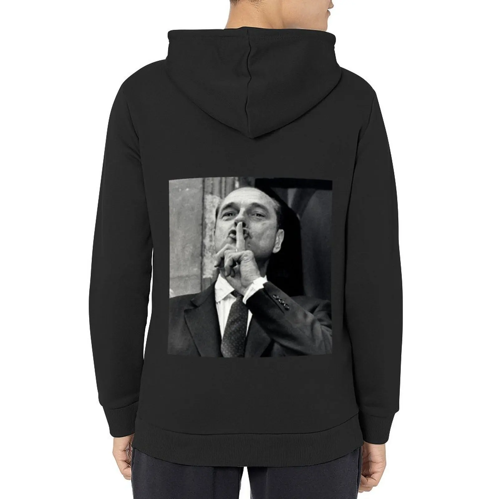 

Jacques Chirac - shh! Hoodie mens clothing autumn jacket men male clothes men wear graphic hoodies