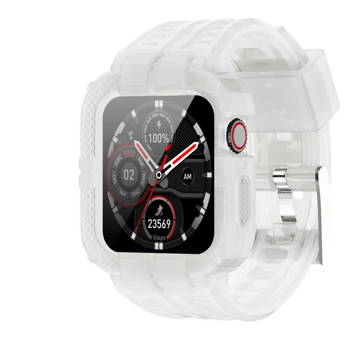 Korea Sport Clear Band Gehäuse für Apple Watch 7 6 se 5 4 3 2 klares Silikon armband für Iwatch Armband 41mm 45mm 38mm 40mm 44mm 42mm