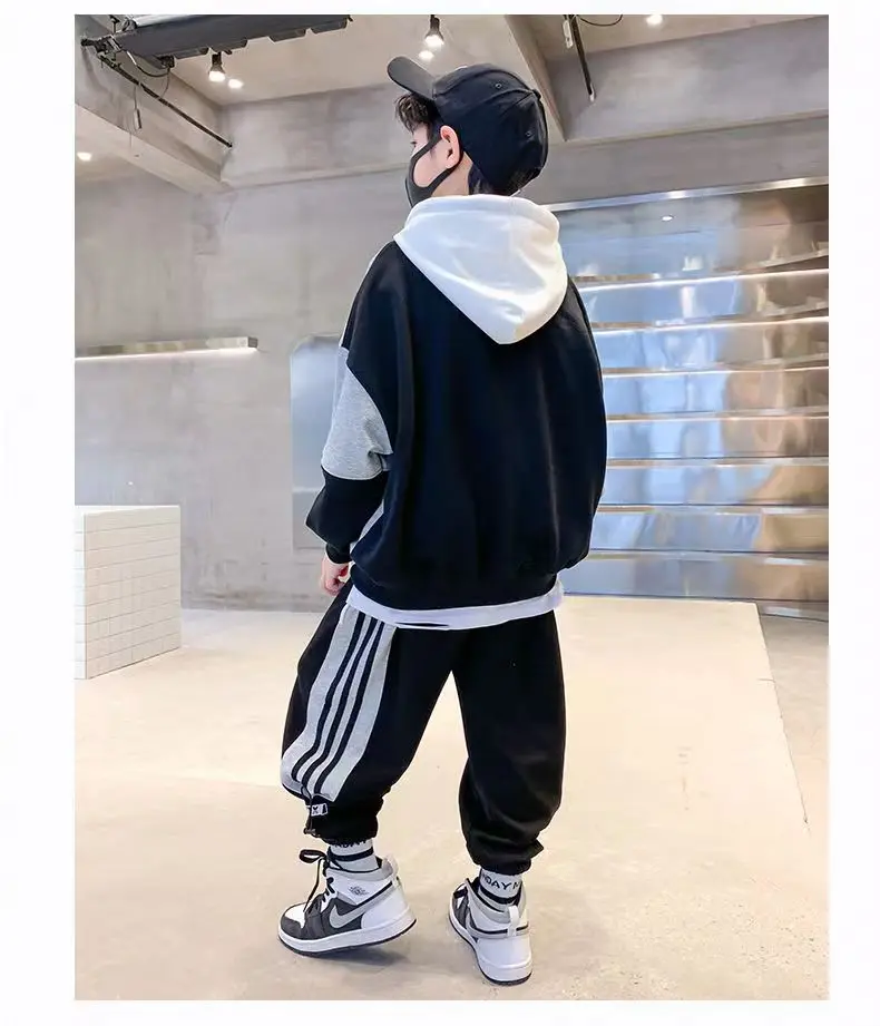 2024 Spring Big Kids Teen Boys Clothes Tracksuit Boys Outfits Set Costume Tops +Pants Children Clothing 4 6 8 9 10 12 14 Years