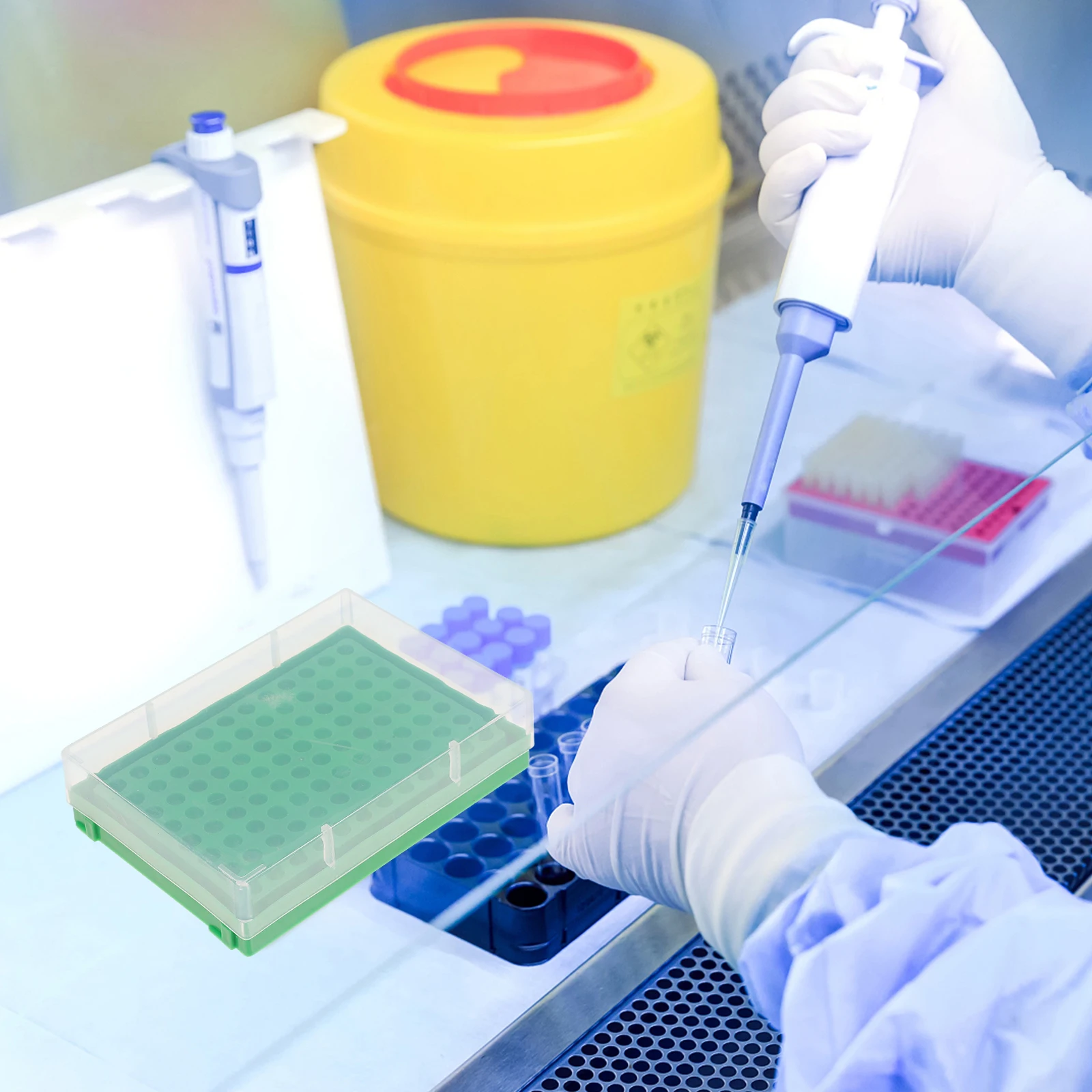 

4 Pcs Tube Box Lightweight High Temp Tube Case Resistance Tubes Stands Storage Rack Vials Shelf