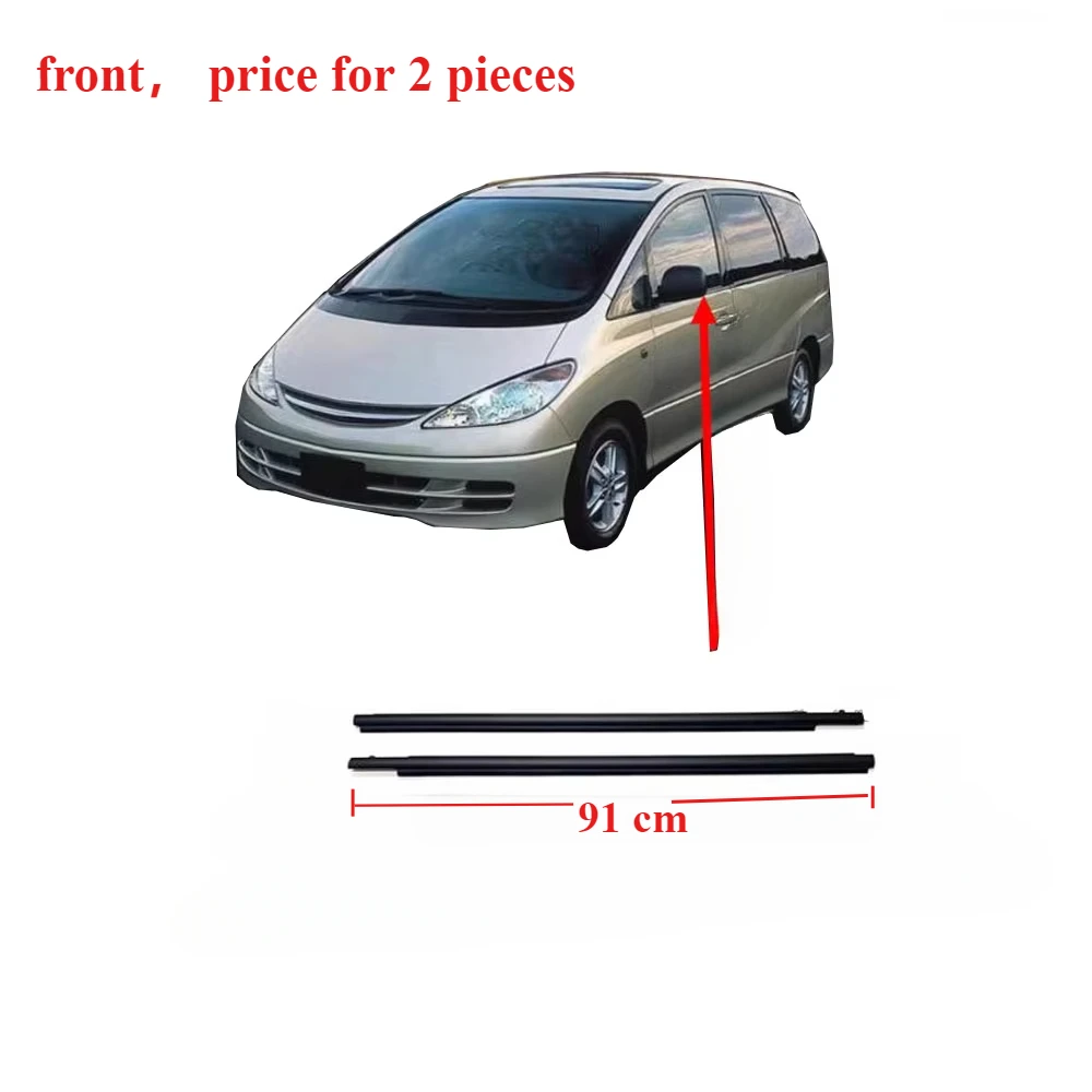 

2 Pcs Windows Rubber Outside for PREVIA ACR40 2000-2005 Glass Protector Weatherstrip for ACR30 Glass Outer Laminate 68162-28041