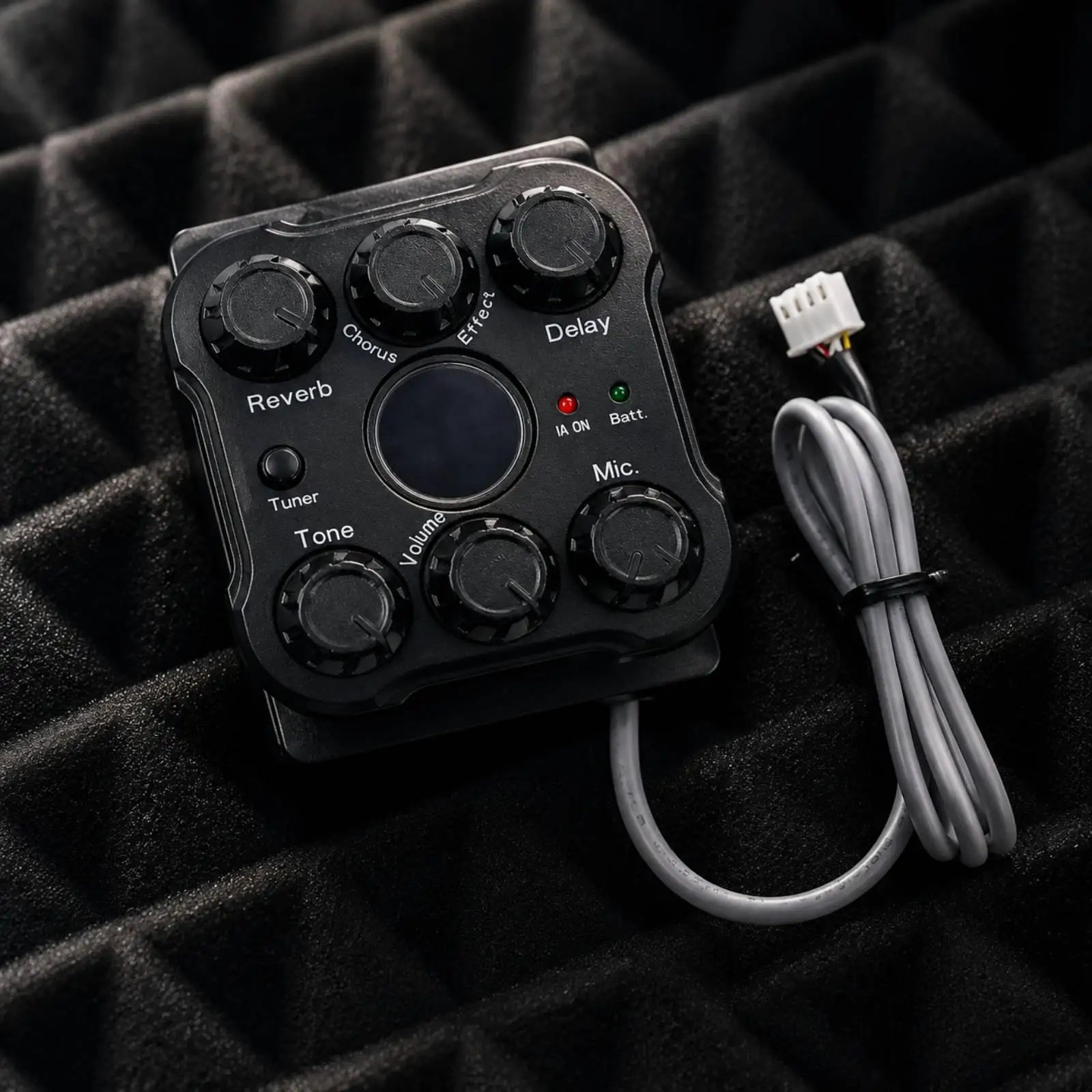Acoustic Guitar Pickup and Preamp Assembly Powered Acoustic Guitar Pickup with Tuner Easy to Install for Live Performance,