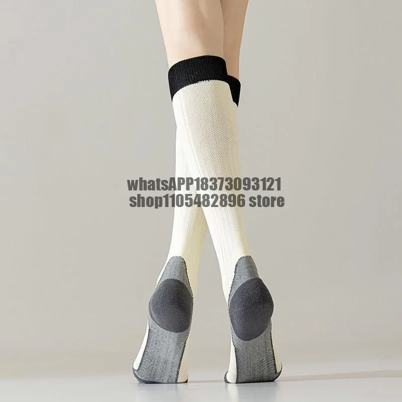 Muscle compression sports socks women's long tube marathon cycling ******** rope running pressure calf socks