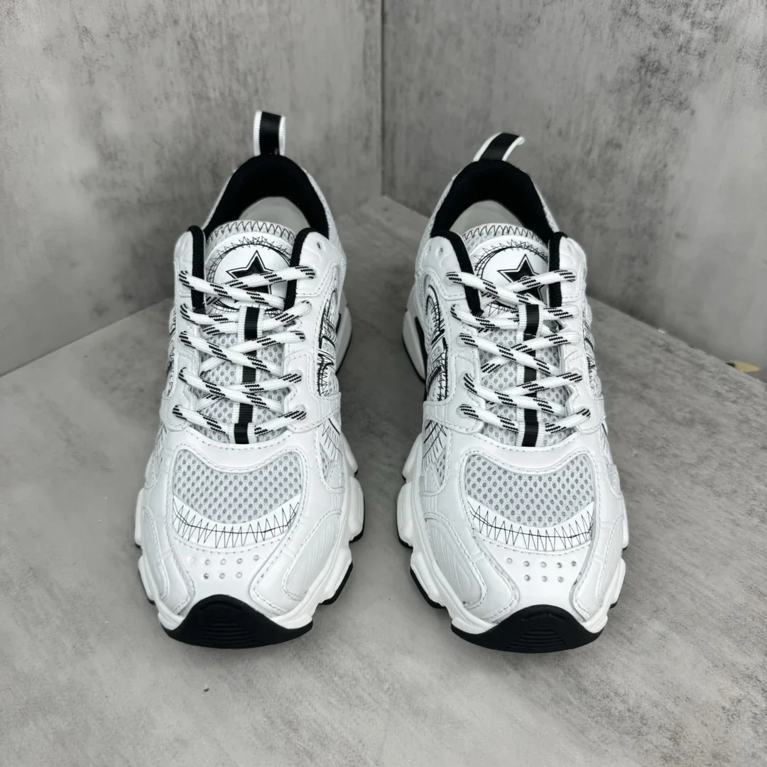 White men's and women's air cushioned shoes casual sports shoes, fashion brands, high-quality hot selling Chrono series