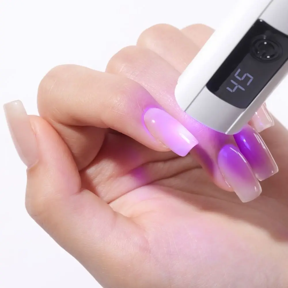 Sneldrogende Mini Nageldroger Licht Efficiënte Uitharding 45s Timer LED Nagellamp Handbediende Draagbare UV-uitharding Licht Reizen Gebruik