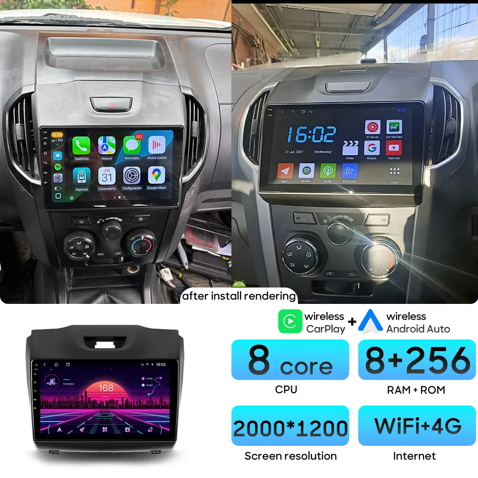 

For Chevrolet TrailBlazer 2 2012 - 2016 For Isuzu D-MAX 2 2012 - 2018 Android Car Multimedia planyer Wireless carpay Auto GPS