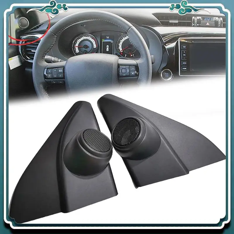 

ABTU-2PCS Car Tweeter Speaker Modified Audio Door Corner Glue Speaker Cover For Toyota Hilux For Fortuner 2016-2020