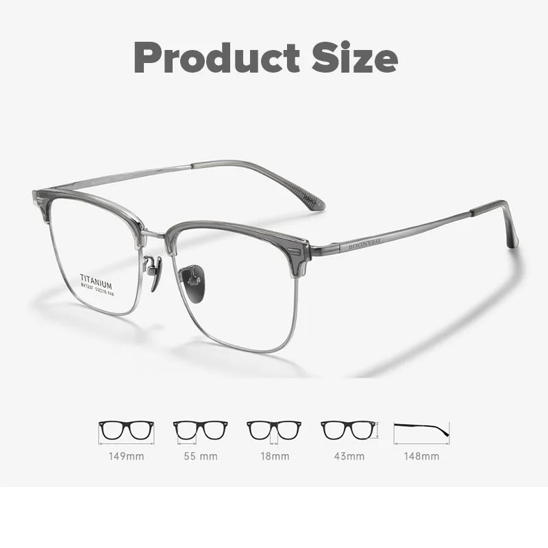 إطارات نظارات من التيتانيوم مع وسادات أنف قابلة للتعديل للرجال والنساء، نظارات مريحة مطلية بنظام IP غير قابلة للانزلاق