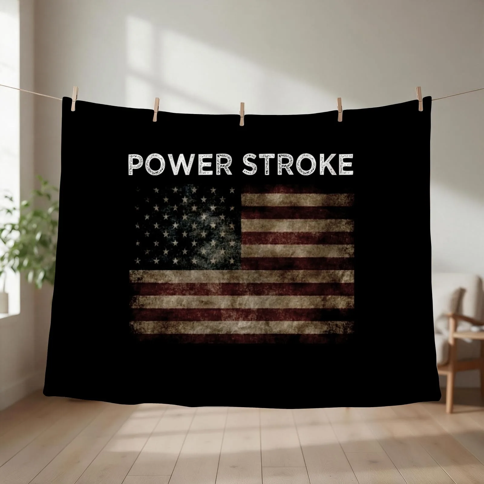 Power Stroke , PowerStroke Throw Blanket couch cozy soft plush fuzzy picnic outdoor blanket