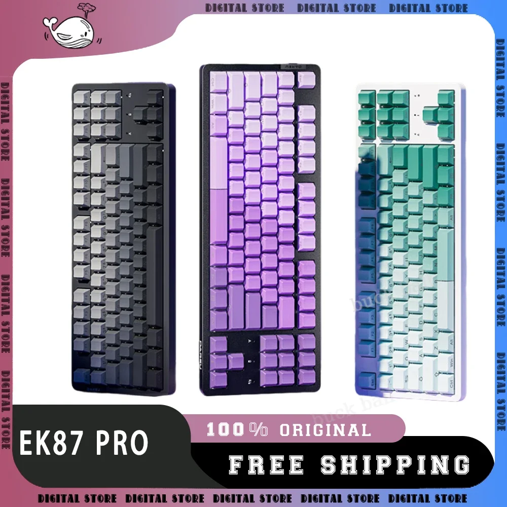 

Dareu Ek87 Pro Mechanical Keyboard Wireless Bluetooth Keyboards 3mode Aluminum Gasket Gradient Hot Swap Rgb light Gamer Keyboard