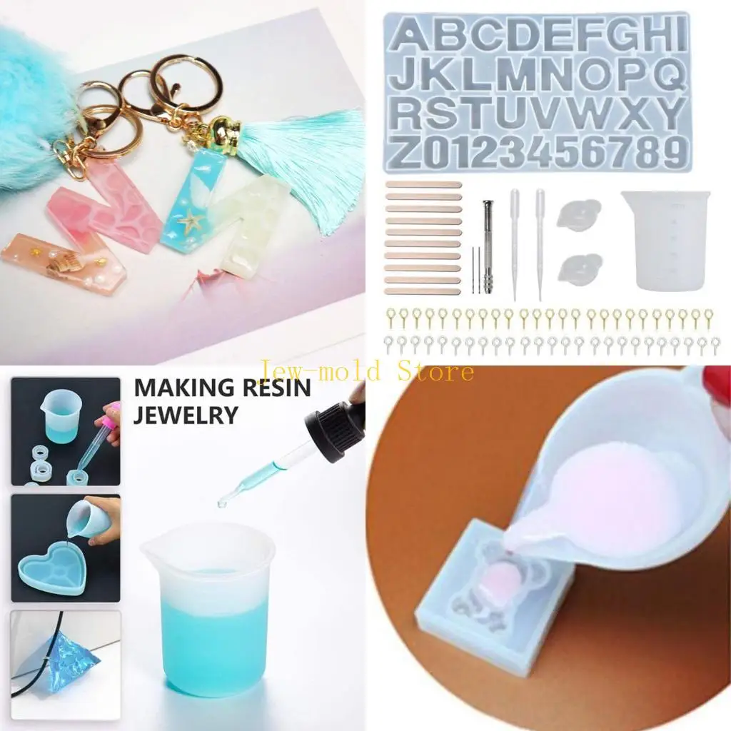 

C71B кристаллическая форма для эпоксидной смолы, алфавит, 26 букв, подвески, литье, силиконовая форма «сделай сам»