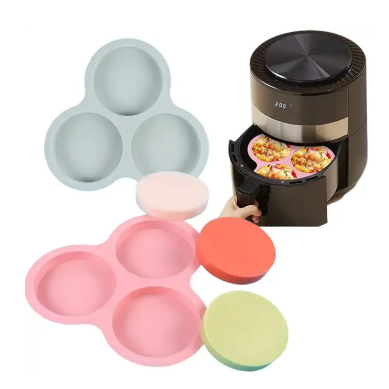 Silicone Air Fryer Egg Pan Mold Reusable Non-Stick Air Fryer Eggs Steamer Tray Cake mold Kitchen Baking Cooking Accessories