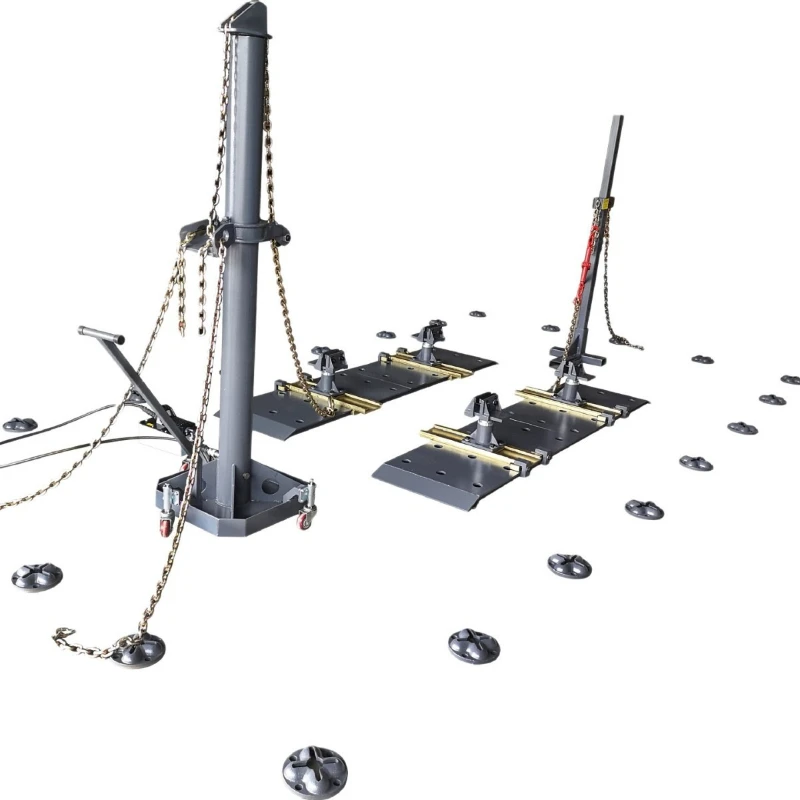 Accident car sheet metal correction gossip, floating surface gossip, ground anchor fixed car body maintenance tower