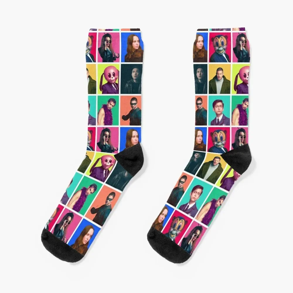 

The Umbrella Academy - Character Collage Socks men cotton high quality funny gift Boy Socks Women's