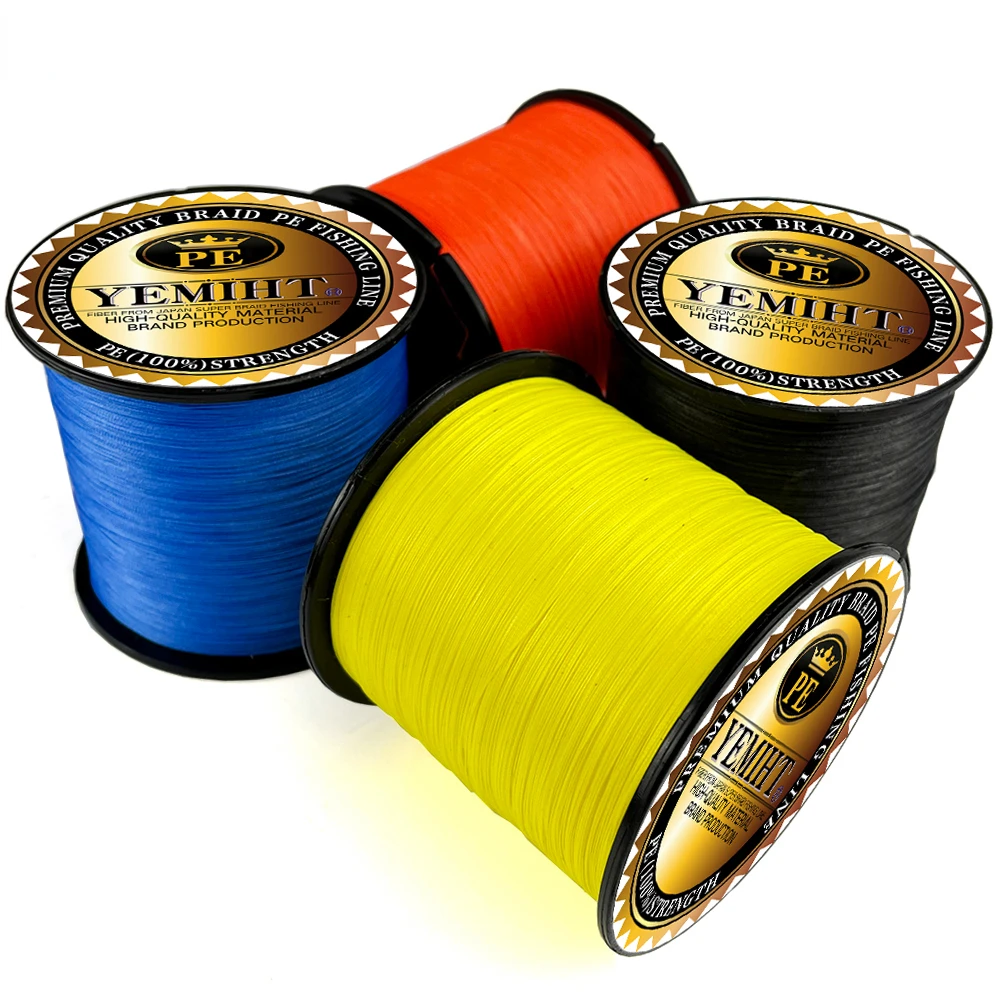 NEW Lure line Weaving net 300M 500M 1000M Multicolour PE Braided Wire 4 Strands Multifilament Japanese Fishing Line