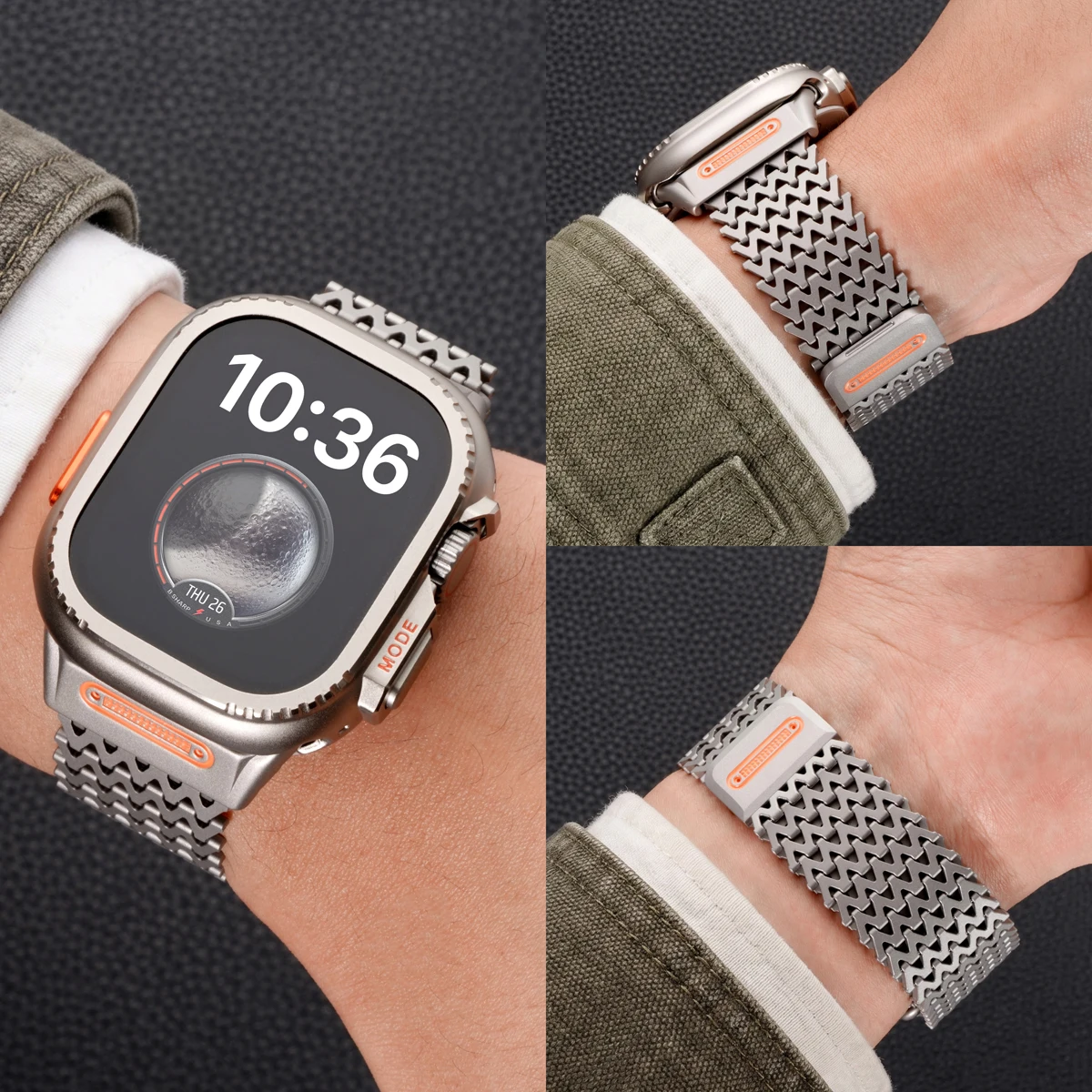 Metallgehäuse+Armband für Apple Watch Ultra 3 2 49mm 46 45 44mm Harte Schutzhülle für iWatch S 11 10 9 8 7 6 5 4 SE Armband