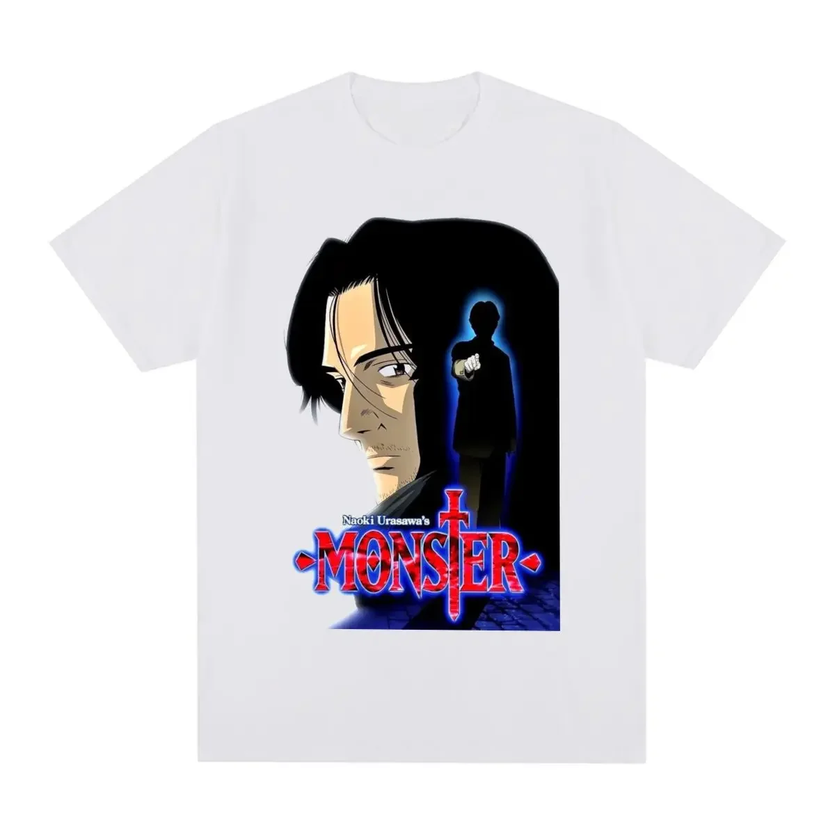 naoki urasawa MONSTER Vintage T-shirt Cool Harajuku Cotton Men T shirt New Tee Tshirt Womens Tops