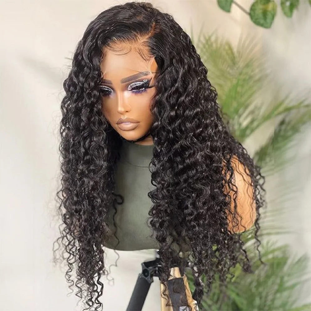 250 Density Kinky Curly Wigs 13x6 HD Lace Frontal Wig 30 40Inch Brazilian Loose Deep Wave Lace Front Wet And Wavy Human Hair Wig