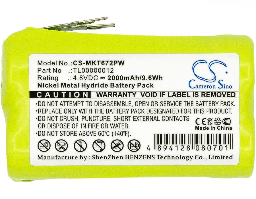 Batería de herramientas eléctricas Cameron Sino 4,8 V, 2000mAh, TL00000012 para Makita 6722DW, 6723DW, 6722D + herramienta