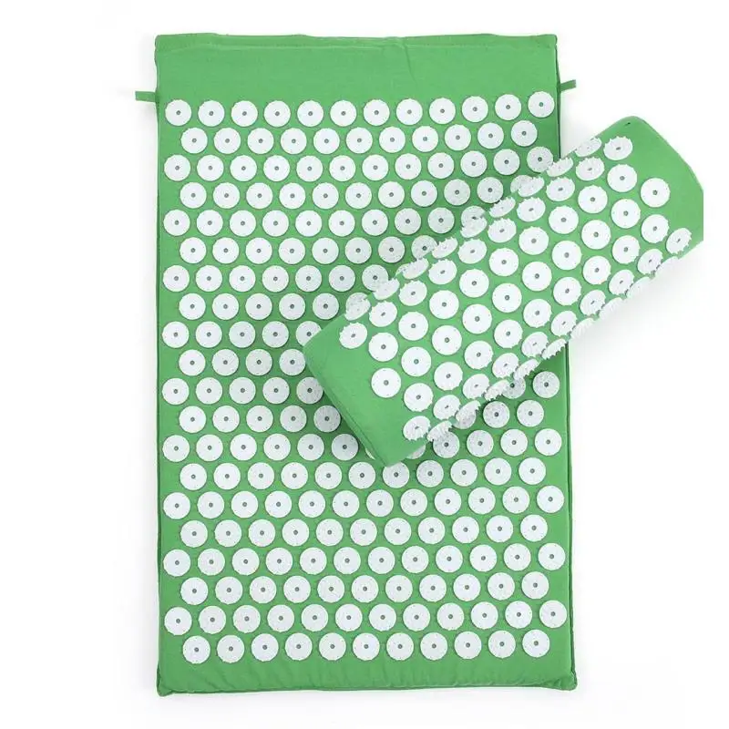 (صيف 6) 1 مجموعة العلاج بالابر اليوغا حصيرة وسادة تدليك إبر الجسم مع المسامير وسادة مدلك قدم اللياقة البدنية بيلاتيس