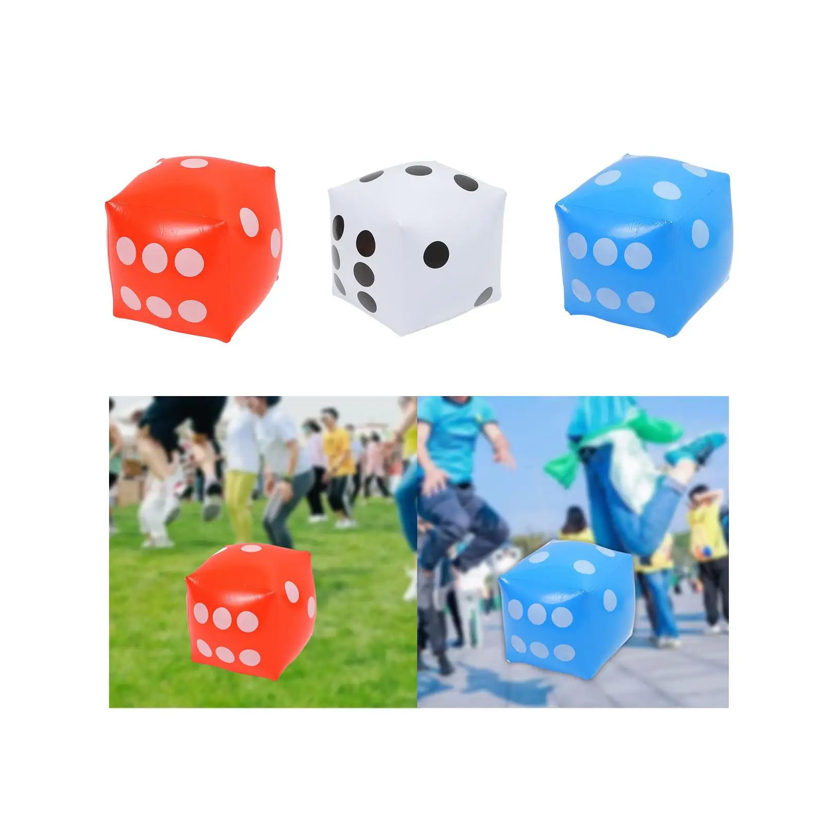 Inflatable Toys Dice Fun Game Props Dice for Party Favor Indoor Outdoor Game