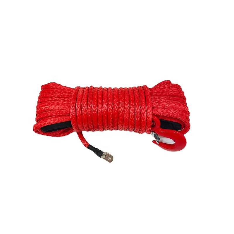 HYROPES UHMWPE Synthetic Winch Rope Line Cable with Protective Sleeve for Truck 4WD Off-Road Vehicle Winch Accessory
