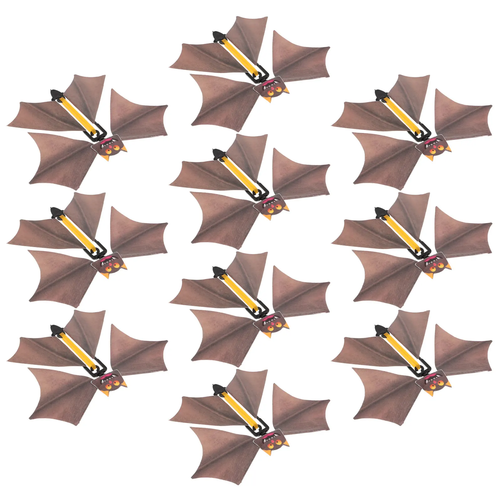 

10pcs Props Bats Flying Prank Toy Durable Fake Halloween Tricky Props Halloween Bat Toys for Stage Show Trick Accessories