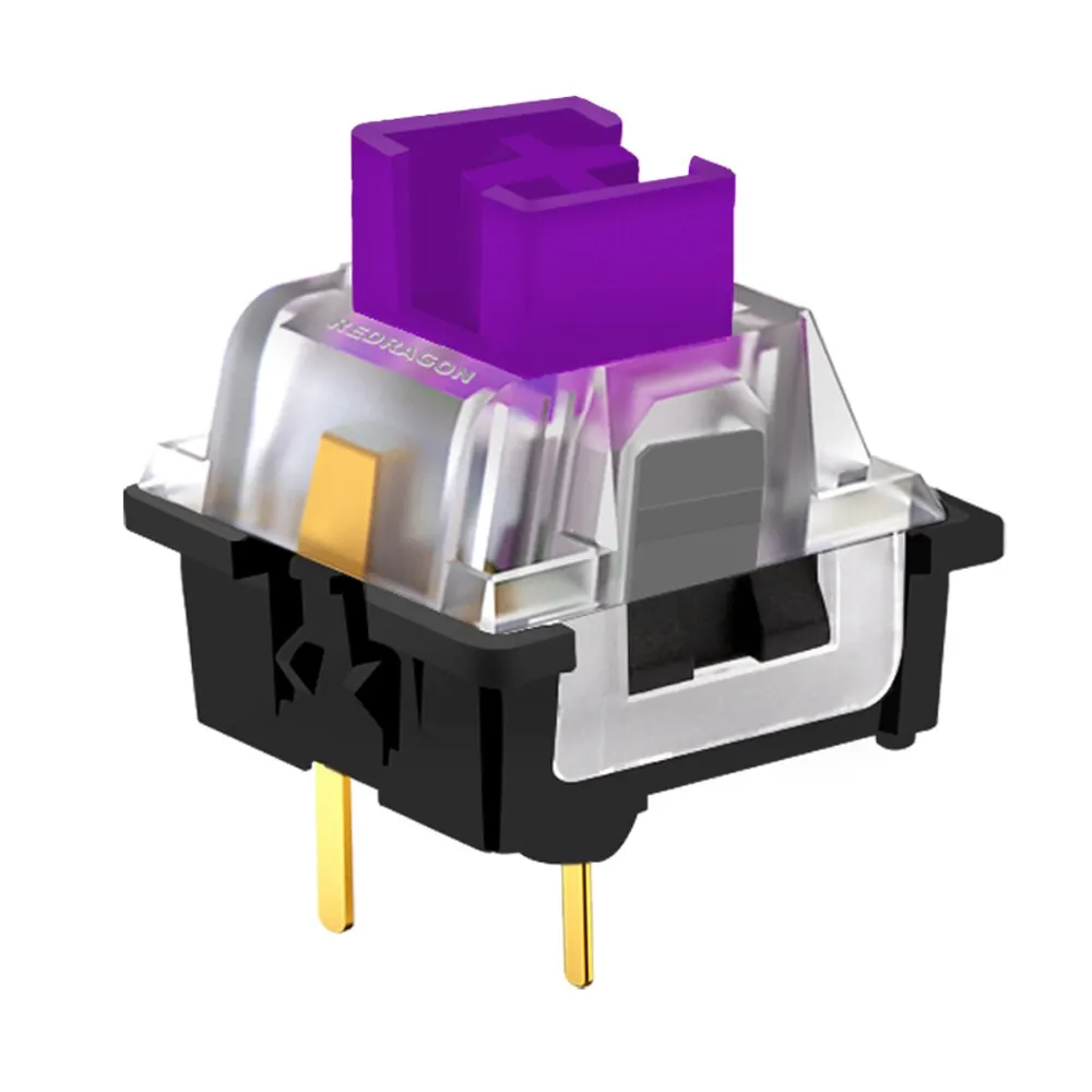 Redragon Smd Rgb Mx Switch 3pin Clicky Lineaire Tactiele Stille Rood Blauw Zwart Bruin Paars Switche Voor Achtergrondverlichting Mechanisch Toetsenbord