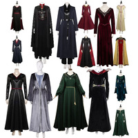 TV Dragon Rhaenys Rhaenyra Cosplay Costume Dress Necklace Women Fantasy Cloak Halloween Carnival Party Roleplaying Clothes Props