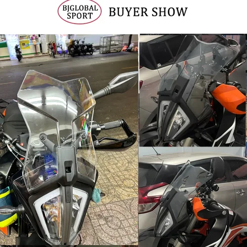 Imagen 2 del producto Deflector de viento para parabrisas, visera de pantalla para KT-M 390 ADV Adventure 2020 2021 2022 2023, deflectores de flujo de aire