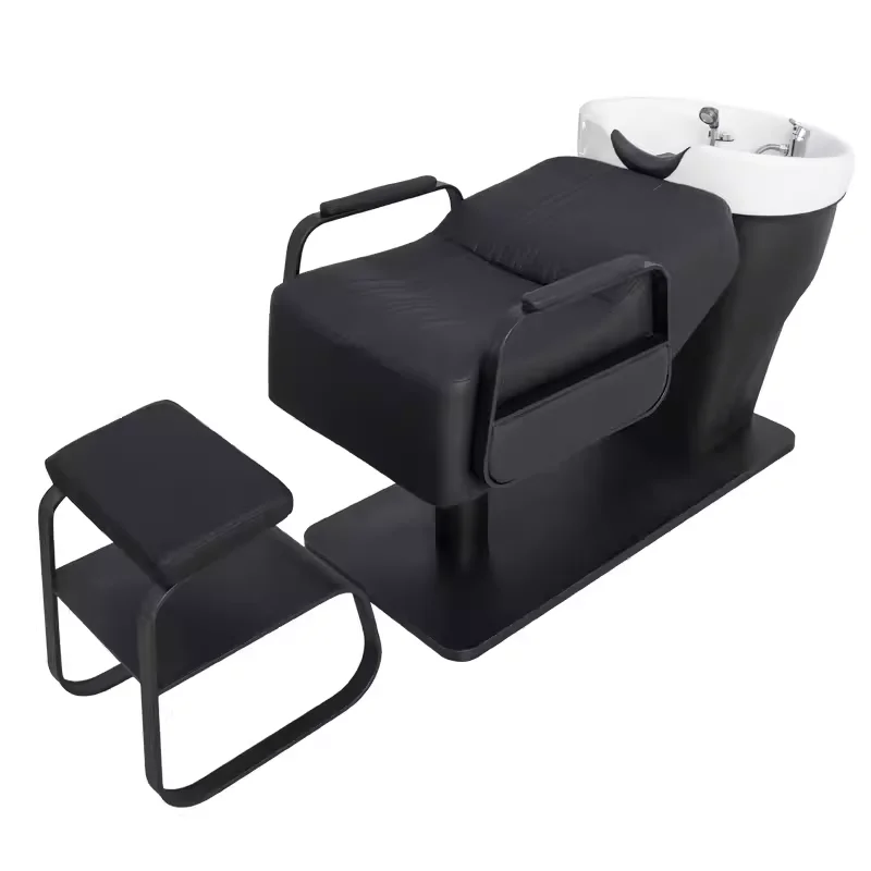 #Hair Salon Shampoo Bed Semi-reclining Massage Watering Modern Design Commercial Use Stainless Steel