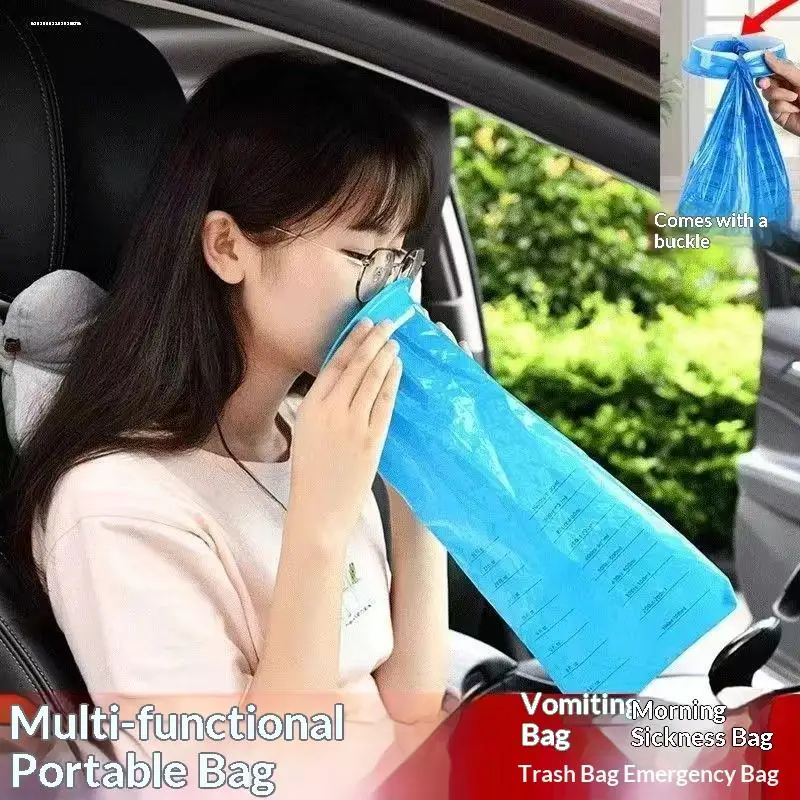 25Pcs 1000ML Portable Disposable Travel Car Airplane Motion Sickness Nausea Vomit Cleaning Bag Clean Eco-Friendly Plastic Bag