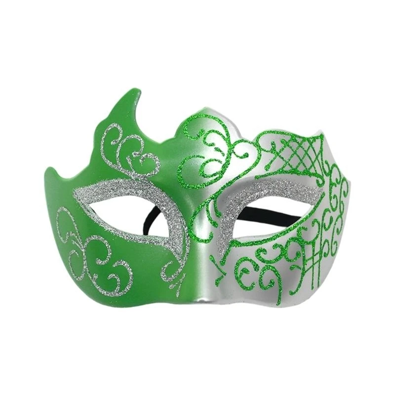 Practical Plastic Half Face Mask Adjustable Strap for Costume Event Face Cover