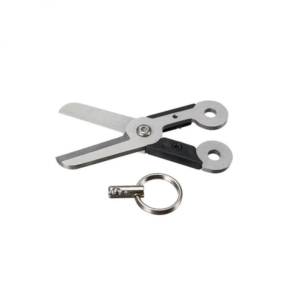 Imagem -02 - Krachtige Mini Gadget Chaveiro Sobrevivência Primavera Edc Tesoura Engrenagem Anel de Bolso Dobra Tesoura Cortador