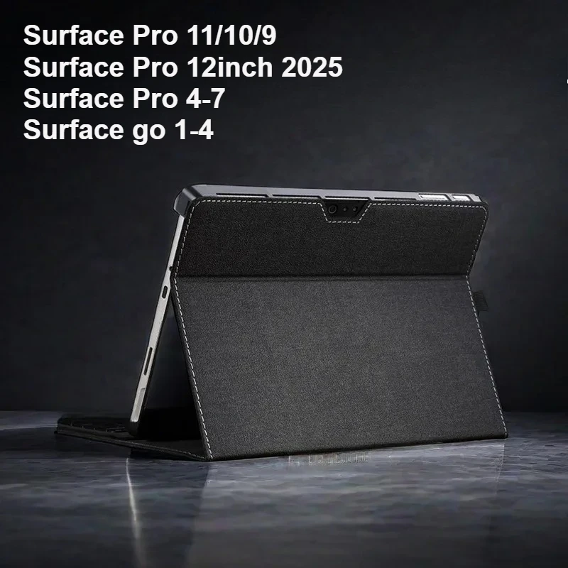 

2025 Business Cover for Microsoft Surface Pro 11/10/9 12inch ProX Portfolio Case Stand Tpu Shell Compatible for Surface Go 1-4