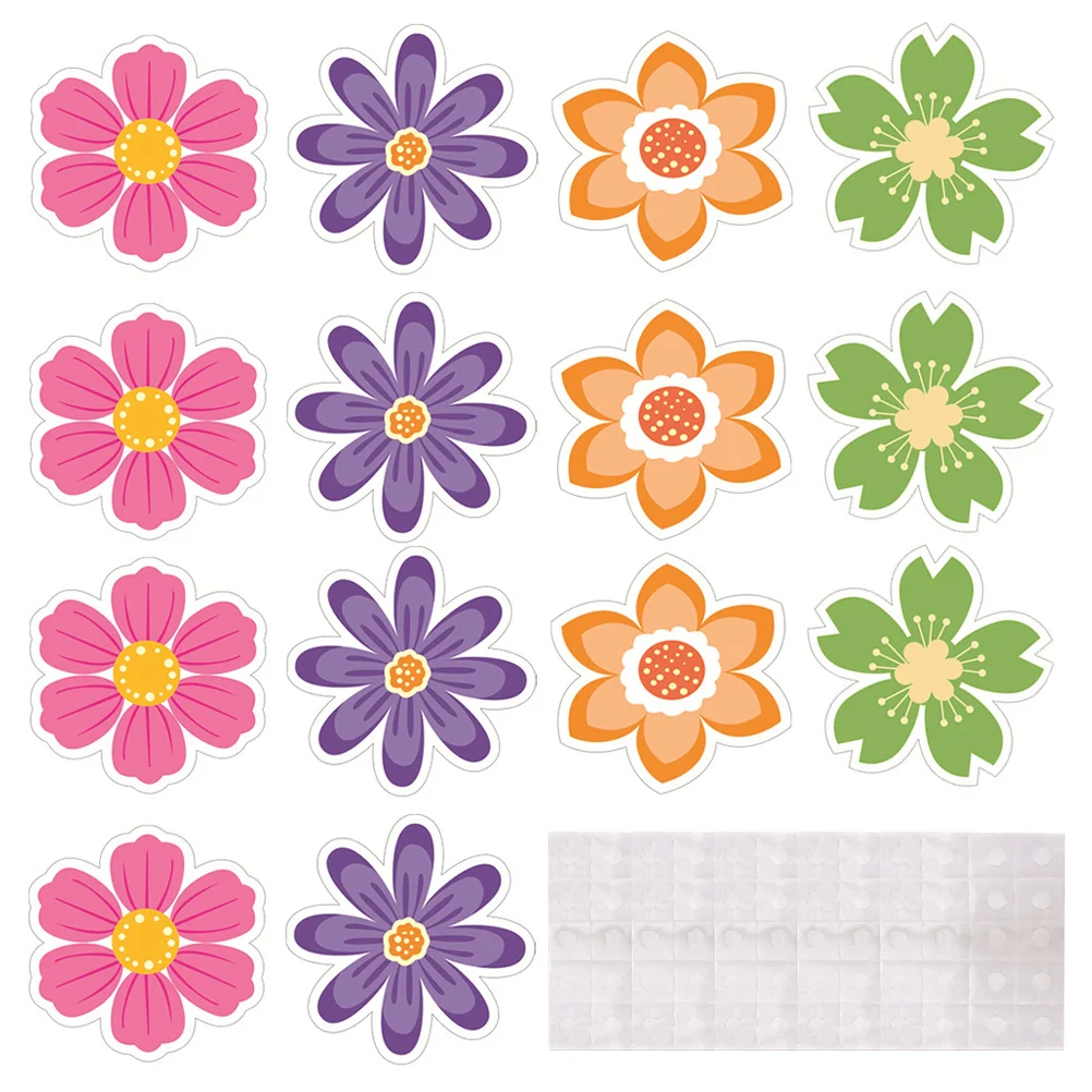 

1Set Paper Flower Cutouts Cards Colored Thick Decorative Paper Decorations for Classroom Party DIY Craft Projects