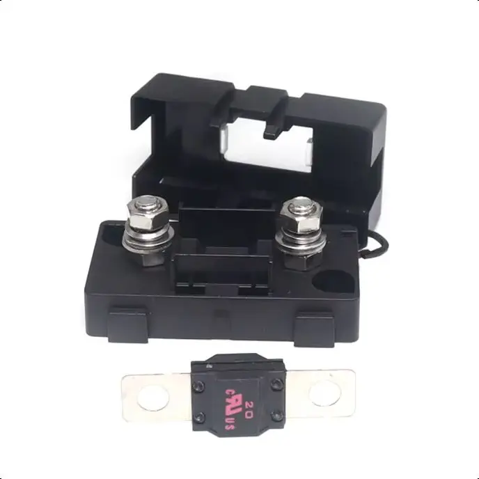 【1Set】Bolt Fixed Insurance Film Safety Plate Base+20A 30A 40A 50A 60A 70A 80A 100A 125A 175A 200A Plug Fuse