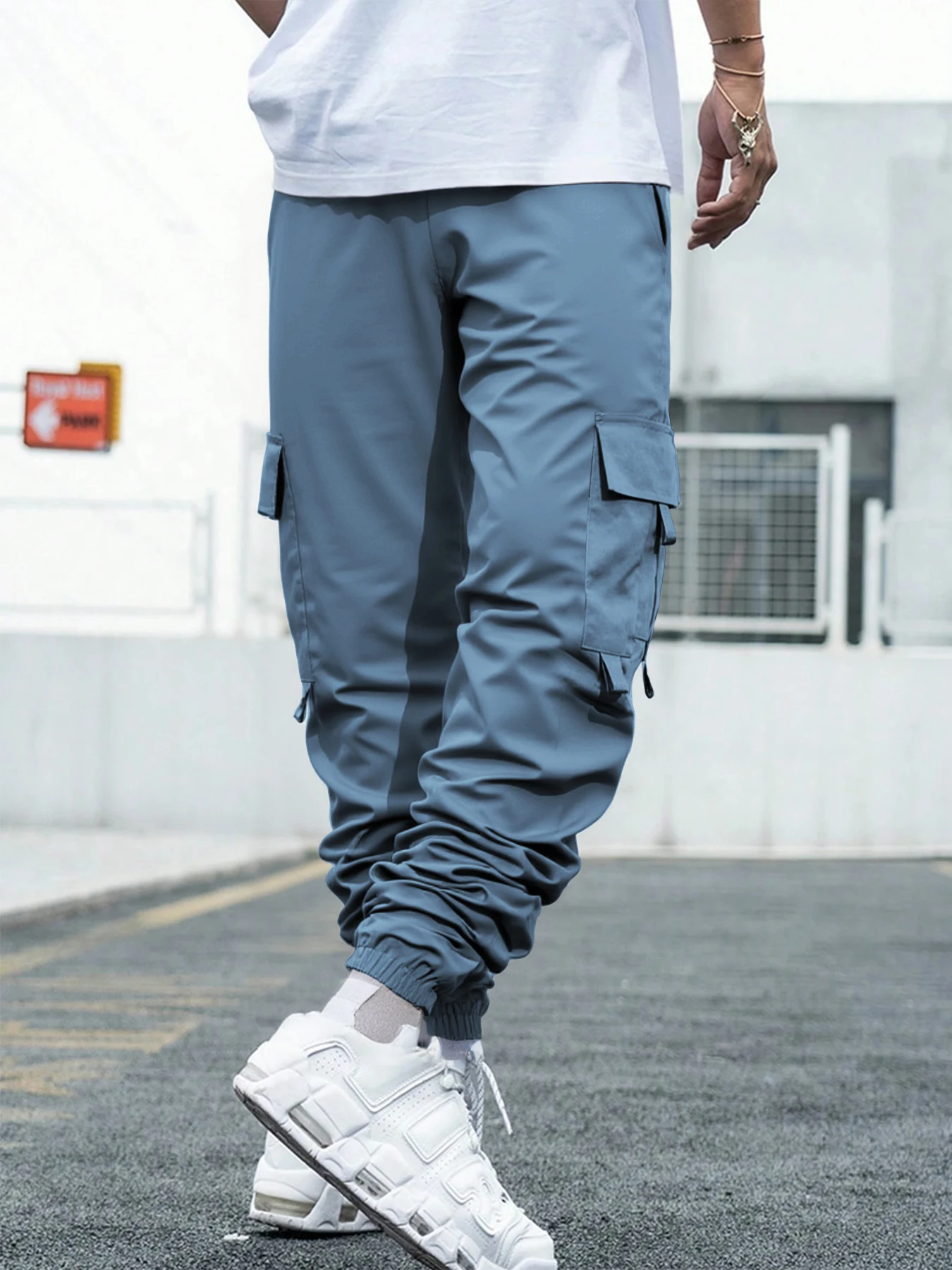 Simple American Style Youth Outdoor Loose Casual Pants with Multiple Pockets Workwear Trousers Versatile Casual Long Pants