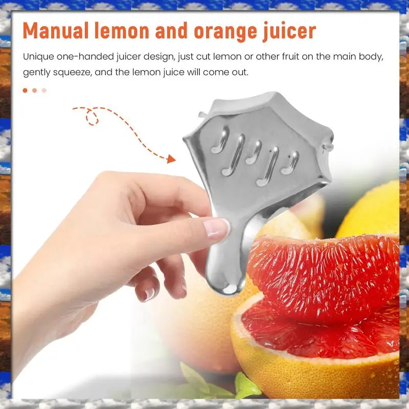 

Top Sale Stainless Steel Lemon Wedge Squeezer, Manual Lemon Clamp, Citrus Squeezer, For Home, Kitchen, Bar, 4 Pieces