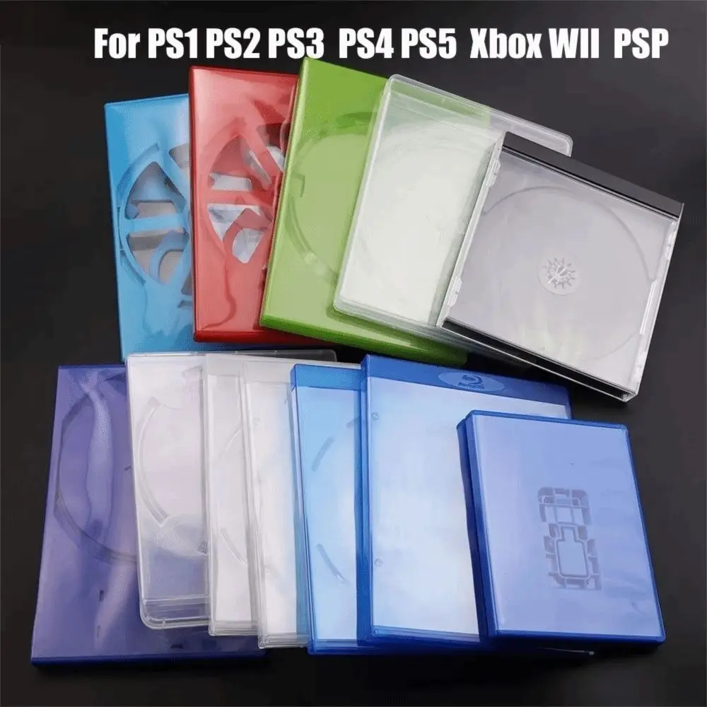 1pcs Plastic CD Game Cover Protective Design Replacement Accessory Game Disk Holder for PS1 PS2 PS3 PS4 PS5 Xbox WII