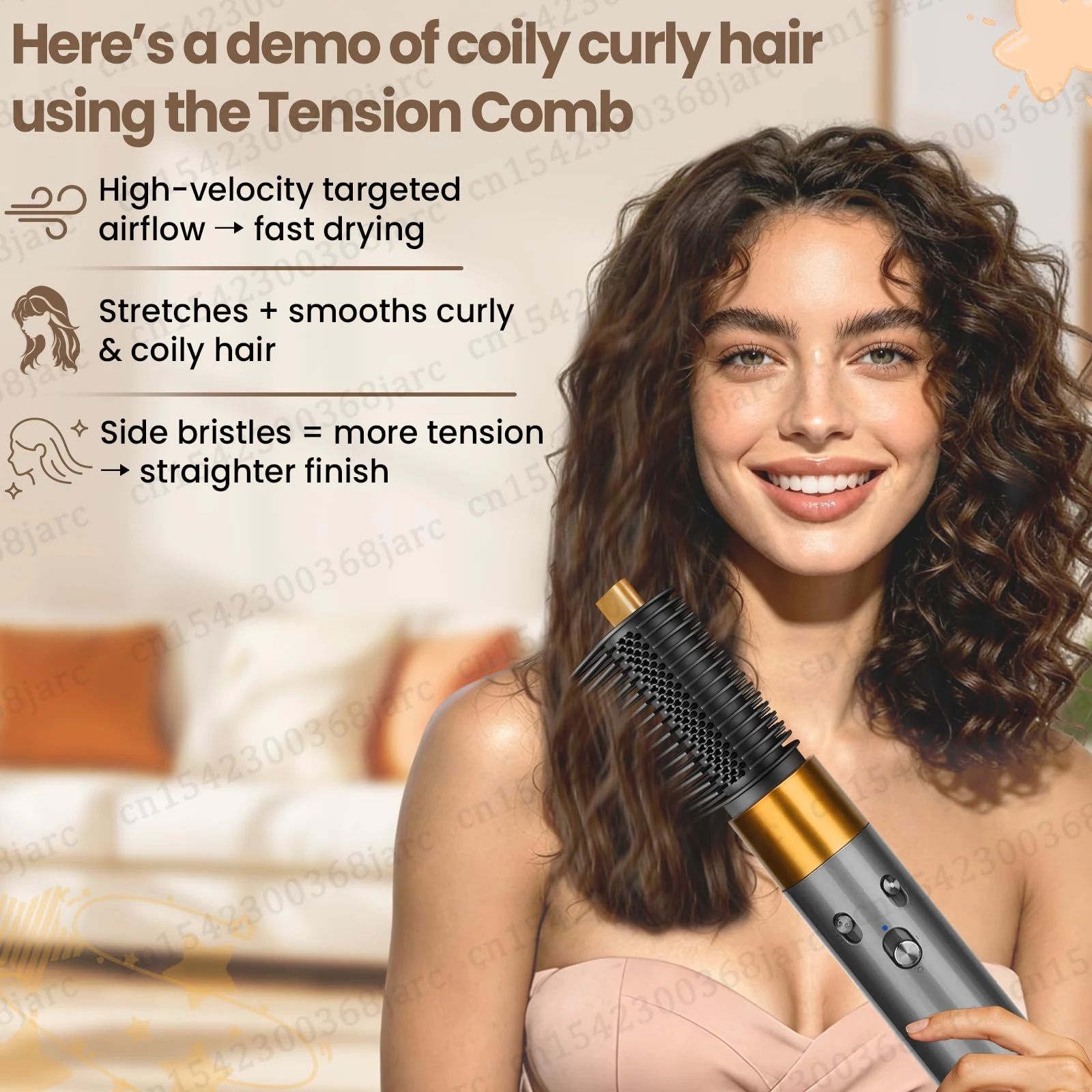 Upgraded Wide-Tooth Tension Co - огляд і ціна Detangling Wide Comb