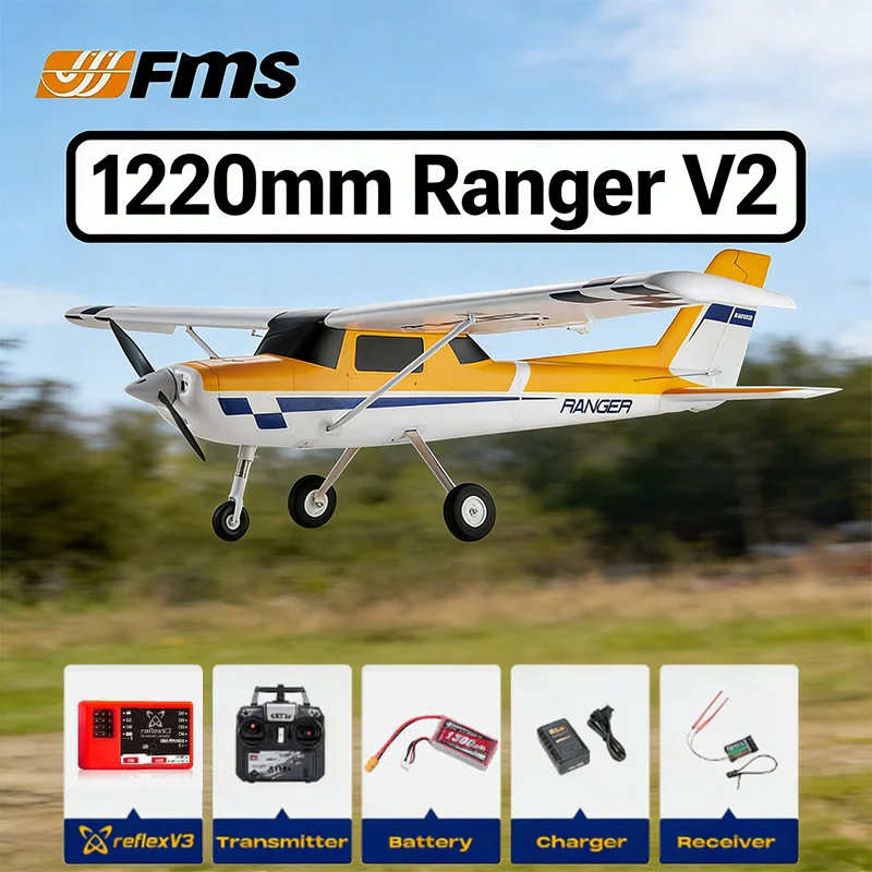 

FMS 1220mm Ranger EP V2 Novice Training Remote Control Electric Aircraft Water Air Fixed Wing Model PNP RTF With Reflex V3