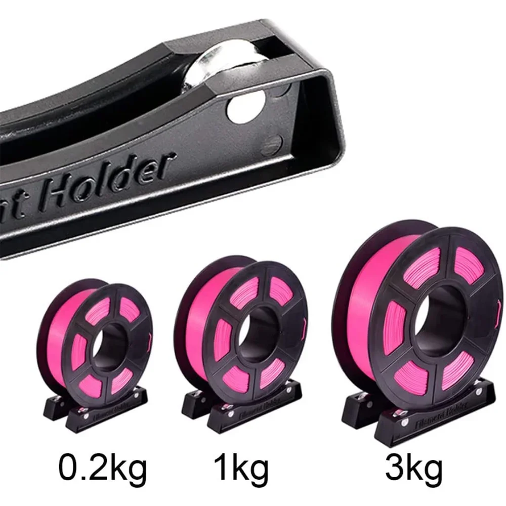 

3D Printer Filament Spool Holder Consumables Shelves Supplies Fixed Seat for ABS PLA PETG 3D Printing Material Rack Tray Black