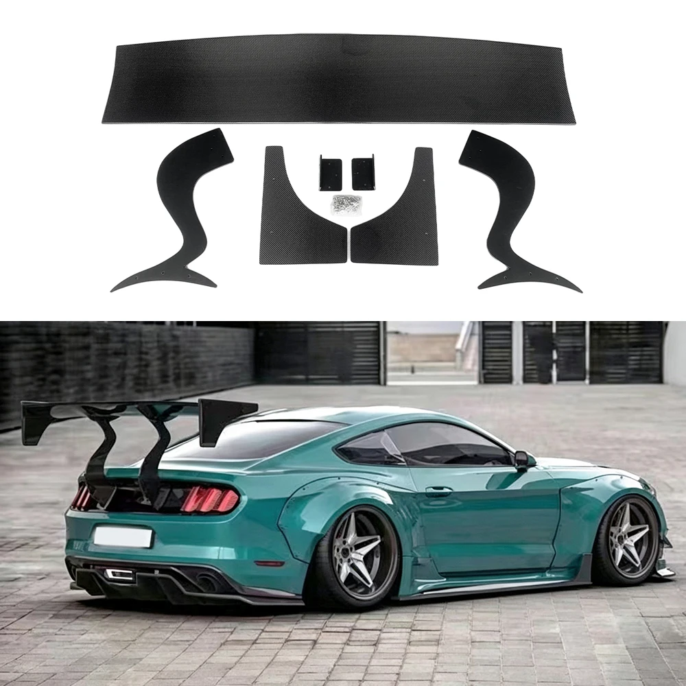 Carbon Fiber GT-3 Style Rear Trunk Spoiler Wing for Ford Mustang 2015-2022  Rear Wing