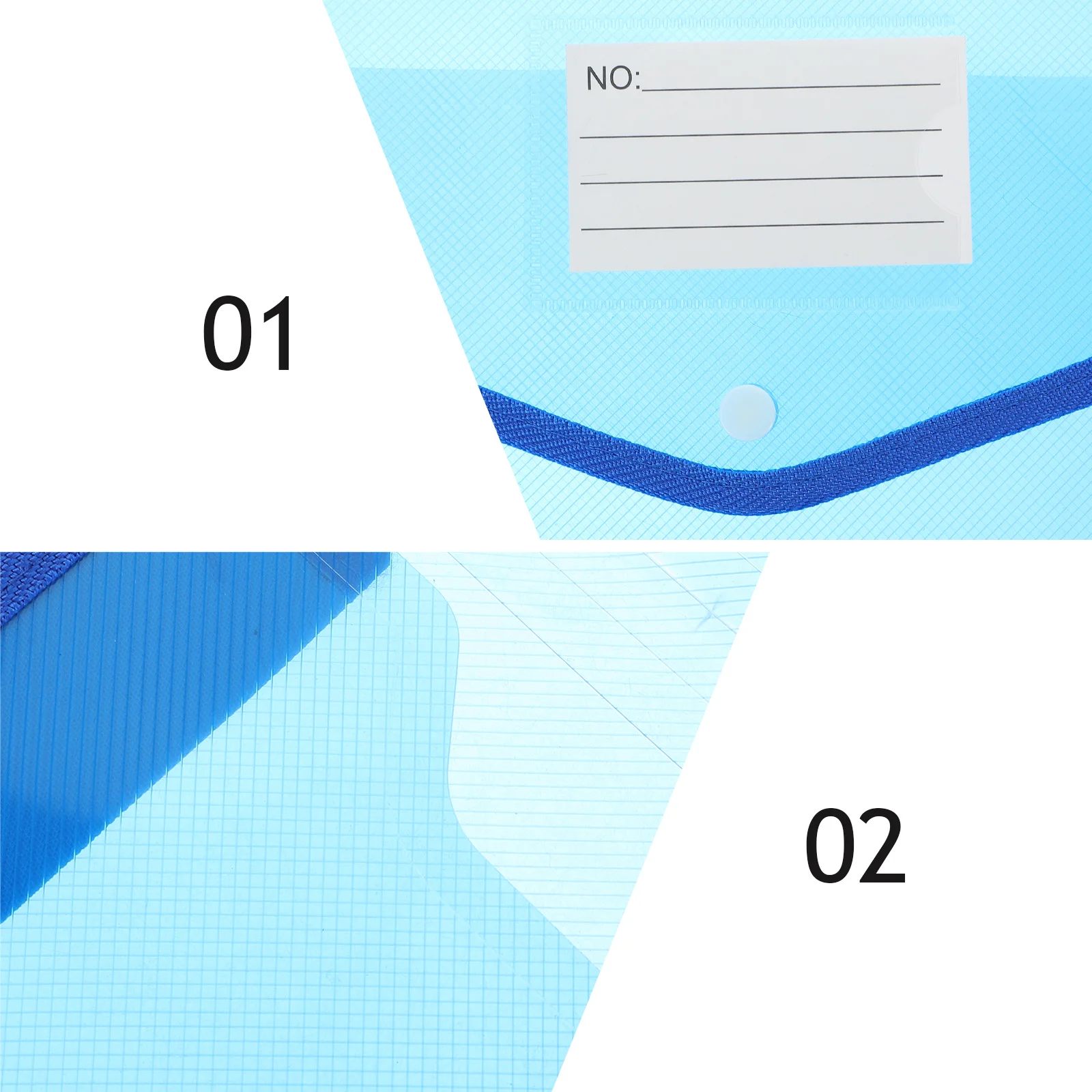 3Pcs A4 File Pockets Document Wallets Practical Organizers Wear-Resistant for Business Legal Use Document A4