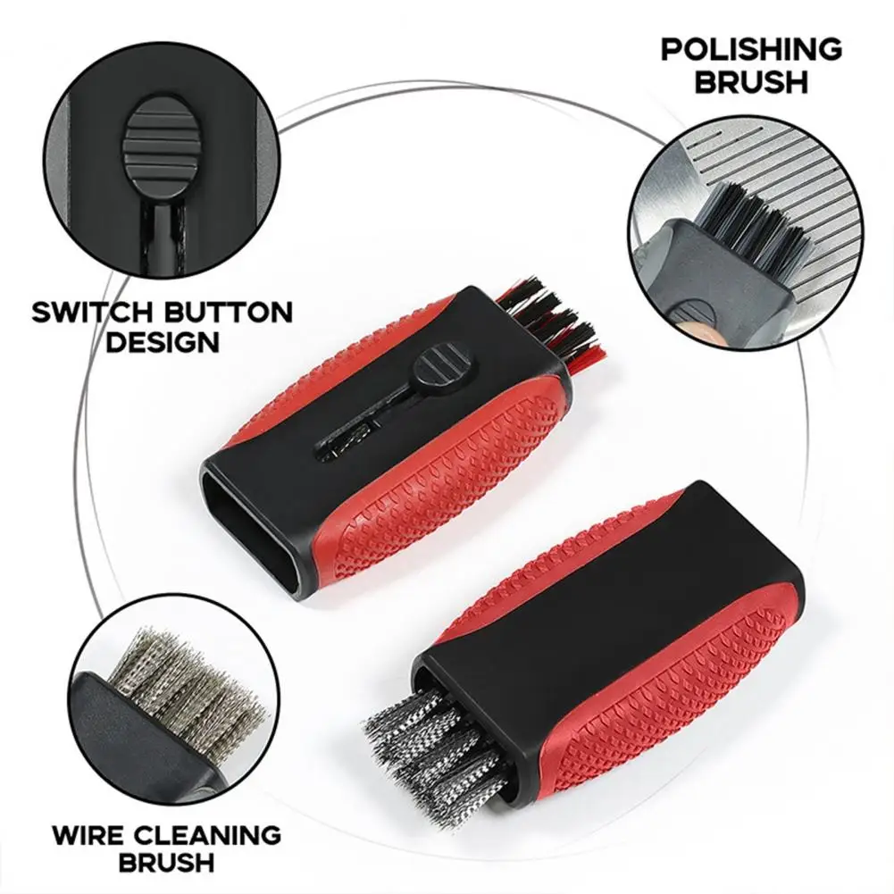 Golf Club Brush 2 1 Retractable Golf Club Tool for Putter Wedges Double Side Golf Ball Grooves Cleaner Brush Tool Dual Function