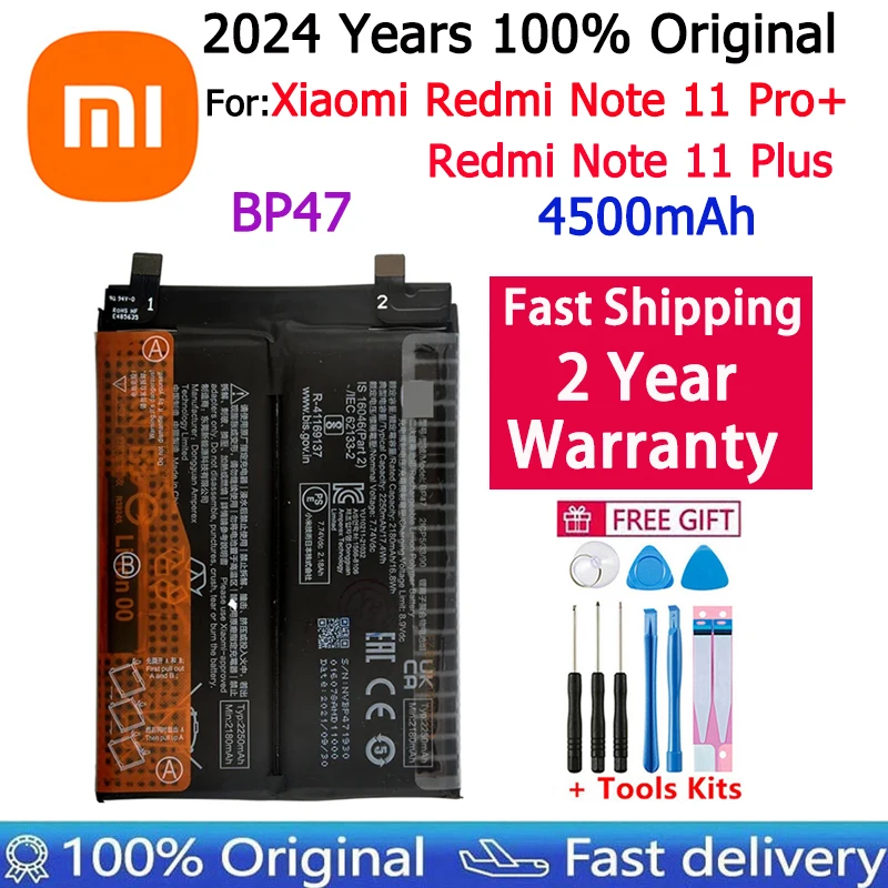 BN5C For Xiaomi Poco M4 Pro 5G  Redmi Note 11S / BM5A For Note 11 Pro / BP47 For Redmi Note11 Pro+ / Repalcement Phone Battery