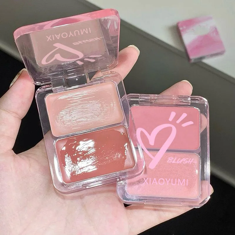 Water Light Peach Cream Blush Milk Pink Cream Natural Cheek Tint Brighten Waterproof Face Contouring Orange Blush Palette Makeup