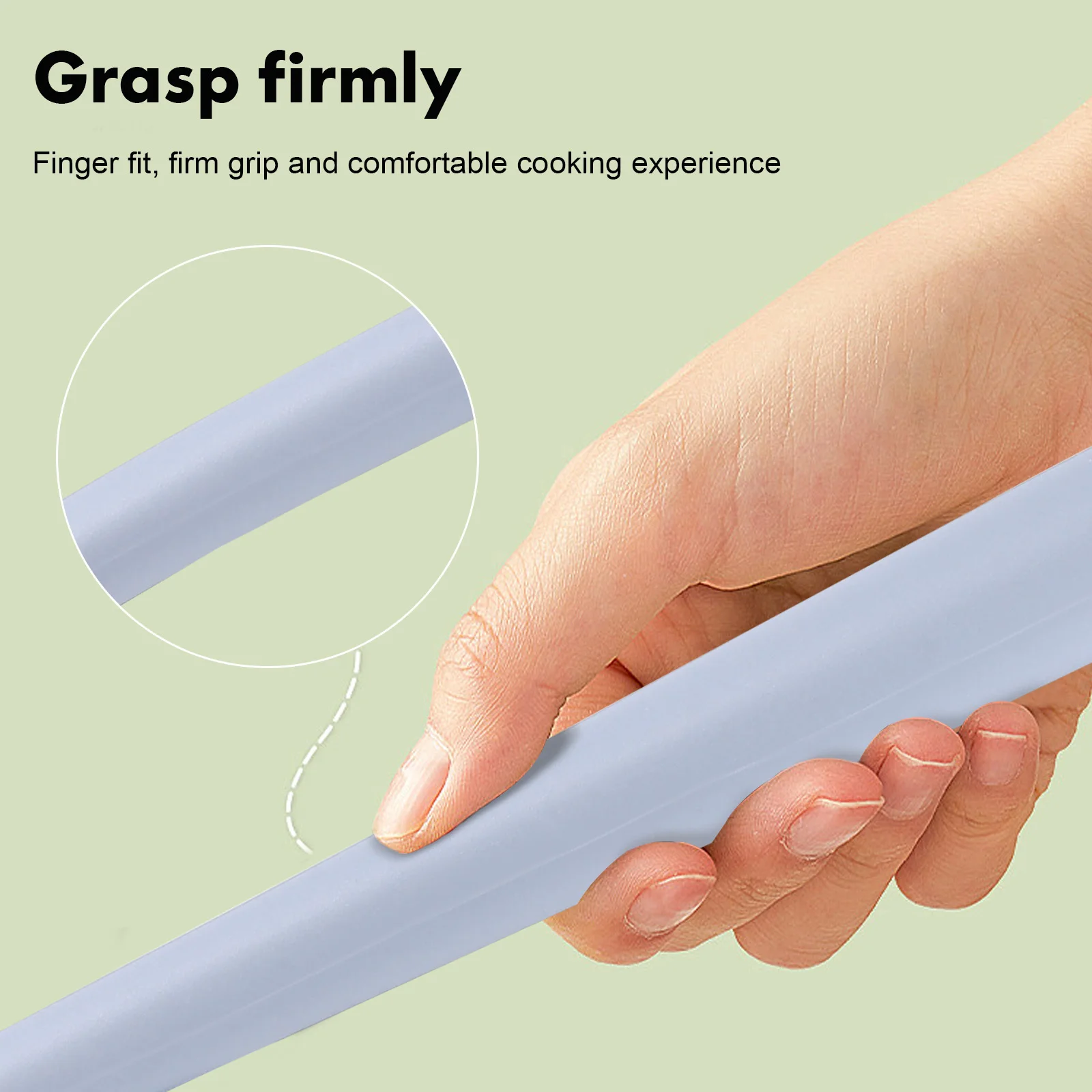 

Large Silicone Soup Ladle Long Handle Kitchen Cooking Spoon Smooth Surface Nonstick Safe Flatware Serving Ladle
