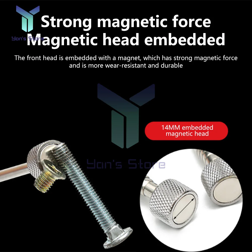 Mini Portable Telescopic Magnetic Metal Magnet Pen Light Torch Magnet Stick Part Pickup Tool Capacity for Picking Up Nut Bolt